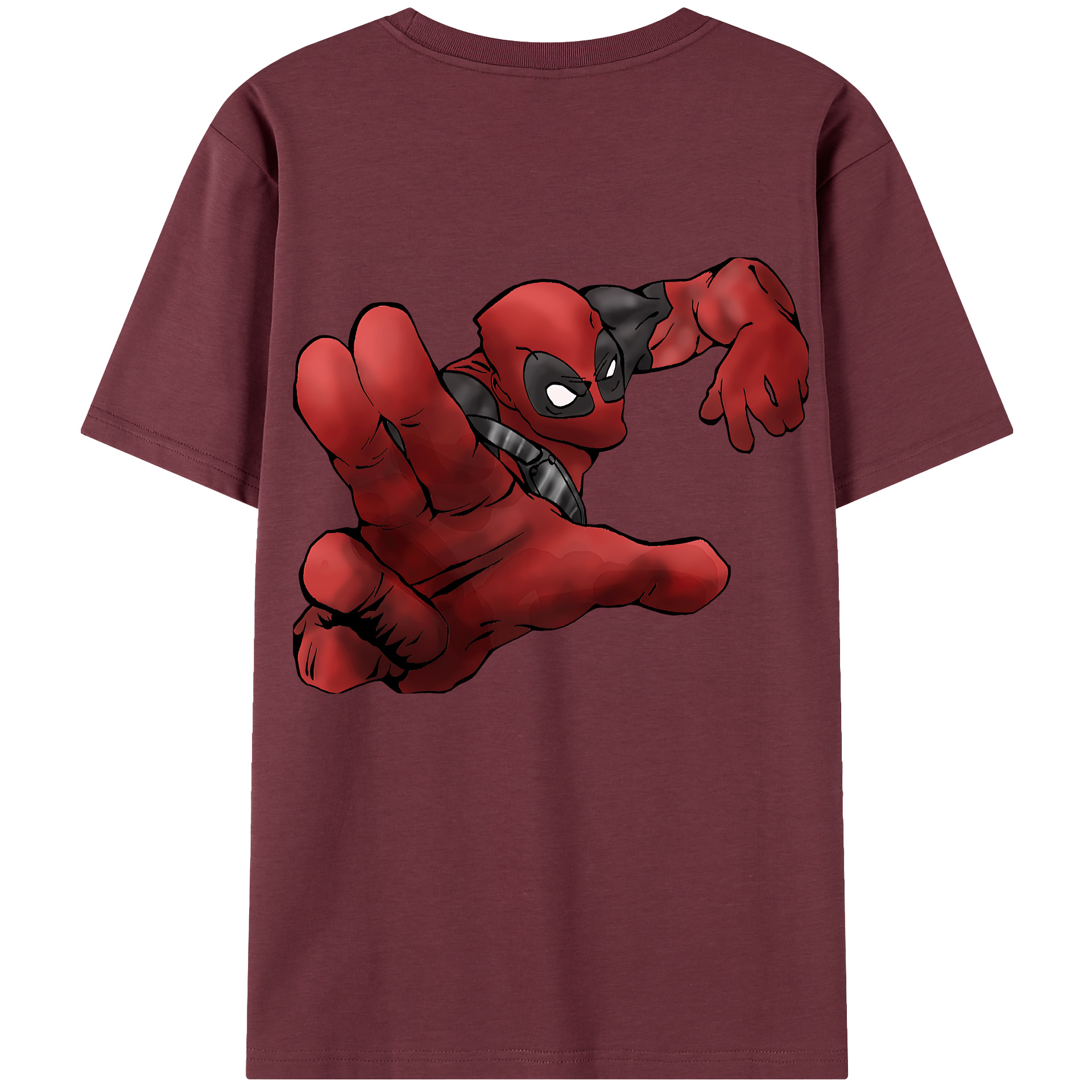 （画像用） Deadpool デッドプール 綿100％半袖Tシャツ（背面プリント）
